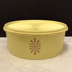 Vintage Tupperware Canister Gold